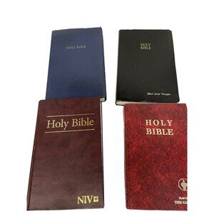 Lot Of 4 Bibles Gideon King James Holy NIV Dictionary‎ Concordance